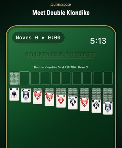 Solitaire Society gameplay on Apple Watch